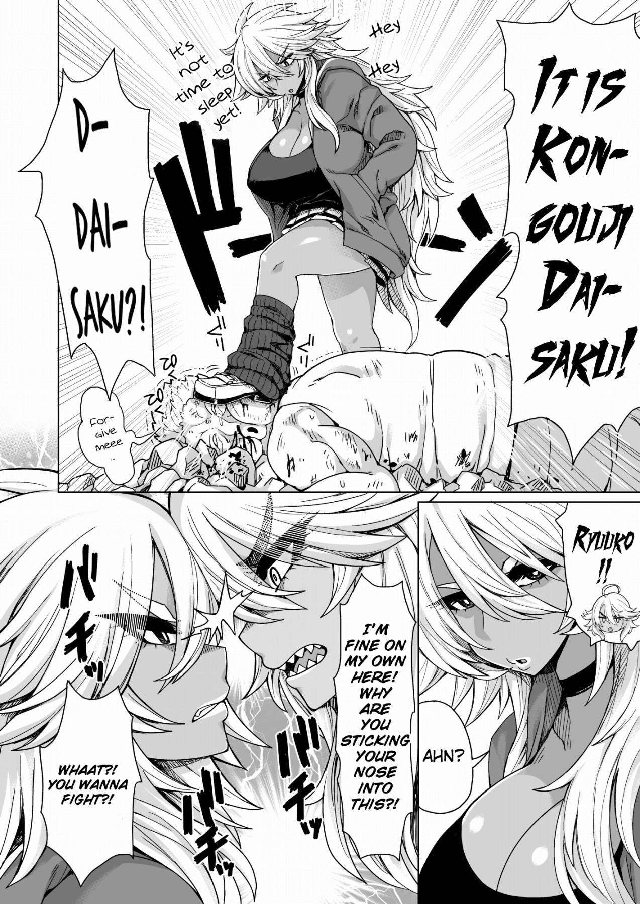 Hentai Manga Comic-Two Brown Yannkee Gals-Read-3